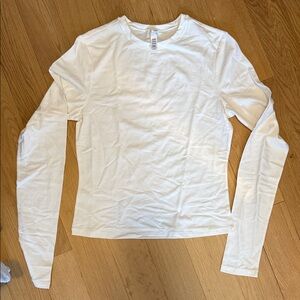 SKIMS White Long Sleeve Cotton Tee